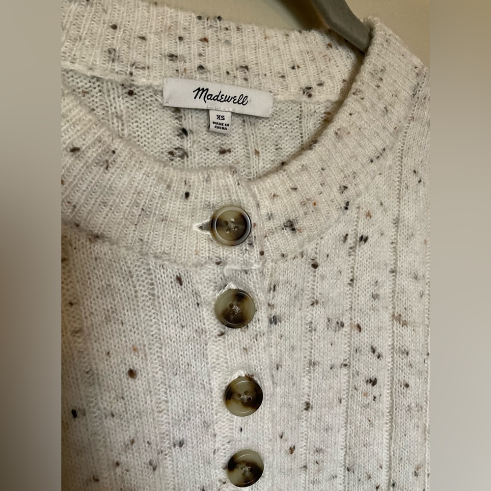 NWOT, Madewell, Bowden Henley Sweater in Coziest Yarn, Women’s Size XS - Picture 5 of 12